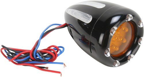 Open Box ARLEN NESS 12-765 Turn Signals - LED - Deep Cut - Black/Amber - White Ring - LED Deep Cut Black/Amber White Ring