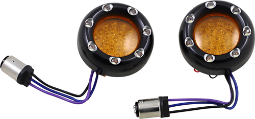 Open Box ARLEN NESS 12-759 LED Light Kit for Factory Turn Signal Housing - Amber/White - Black - Amber/White Black