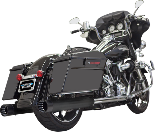 BASSANI XHAUST 1F7DNT5B DNT Straight Can Slip-On Mufflers - Black