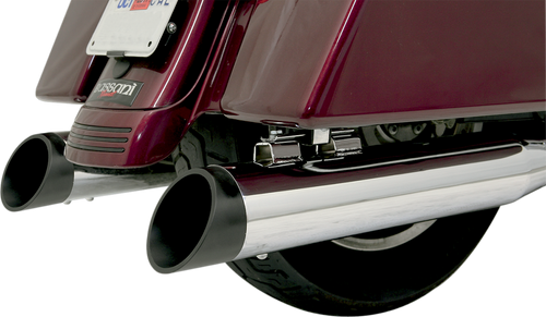 BASSANI XHAUST BE40SB Optional B1-Syle Quick-Change End Cap — Slash-Cut - 4" Black Slash-Cut