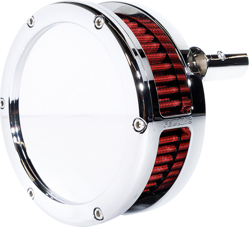 FEULING PARTS 5447-S Slim BA Air Cleaner Kit - Chrome Red Filter Twin Cam