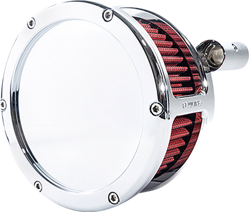 Open Box FEULING PARTS 5447 BA Air Cleaner Kit - Chrome with Red Filter Twin Cam