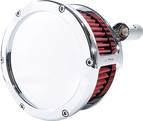 Open Box FEULING PARTS 5457 BA Air Cleaner Kit - Chrome with Red Filter '08-'17 Dyna/Softail/Touring
