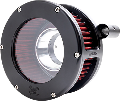 Open Box FEULING PARTS 5464 BA Air Cleaner Kit - Black/Clear with Red Filter '93-'99 Evolution Big Twin