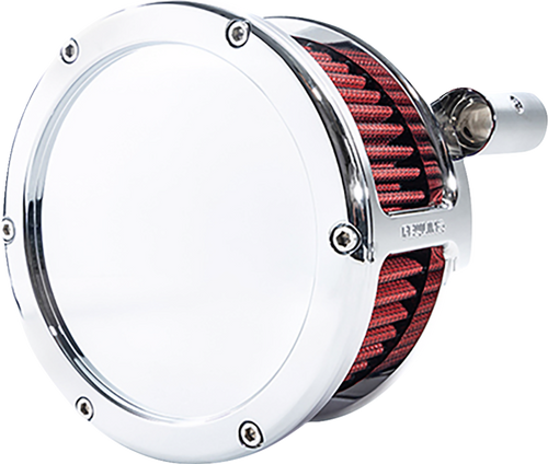 Open Box FEULING PARTS 5467 BA Air Cleaner Kit - Chrome with Red Filter '93-'99 Evolution Big Twin