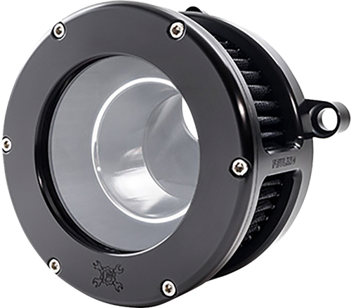Open Box FEULING PARTS 5574 BA Air Cleaner Kit - Black/Clear with Black Filter M8