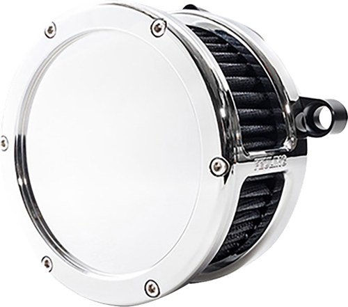 Open Box FEULING PARTS 5577 BA Air Cleaner Kit - Chrome with Black Filter M8