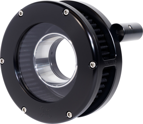 Open Box FEULING PARTS 5564-S Slim BA Air Cleaner Kit - Black/Clear Black Filter '93-'99 EVO Big Twin