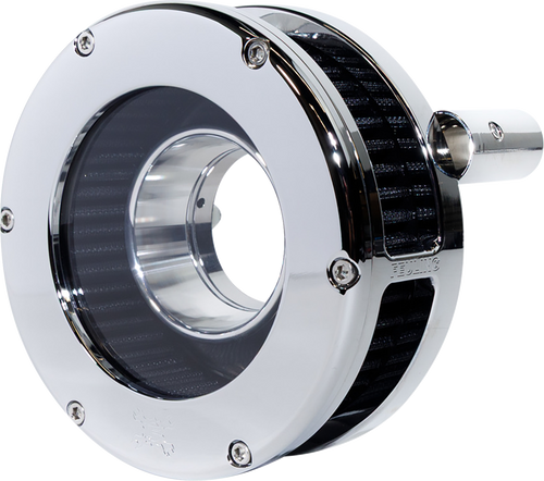 Open Box FEULING PARTS 5568-S Slim BA Air Cleaner Kit - Chrome/Clear Black Filter '93-'99 EVO Big Twin