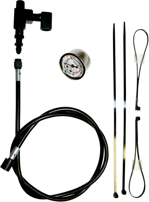 Open Box FEULING PARTS 9019 Remote Oil Pressure Gauge/Line Kits - Black HD
