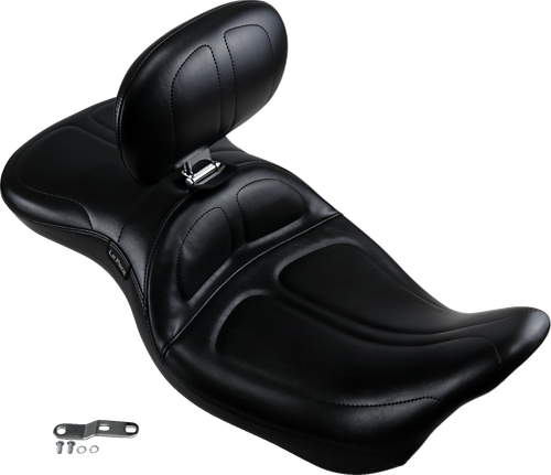 LE PERA LK-957BR Maverick Seat - with Backrest Stitched Black FL '08-'25