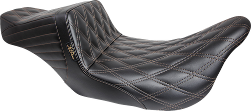 LE PERA LK-587DD-CHET Tailwhip Seat - Double Diamond w/ Chestnut Thread Black FL '08-'24