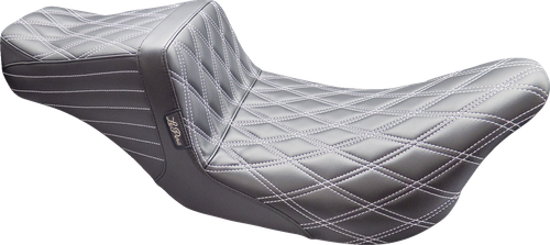 LE PERA LK-587DD-TTM Tailwhip Seat - Double Diamond w/ Titanium Thread Black FL '08-'24