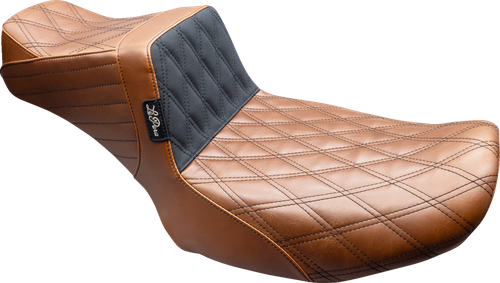 LE PERA LV-587DLTDV01 Tailwhip Daddy Long Legs Seat - Brown Black Double Diamond Stitch FLT/FLH '24-'25