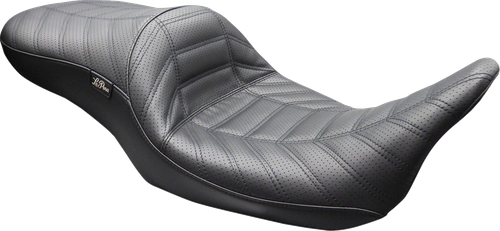 LE PERA LK-957 INDY Maverick Seat - without Backrest Indy Stitch Black FLT/FLH '08-'25