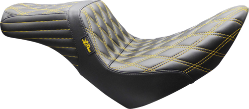 LE PERA LYR-580DD-GD02 Tailwhip Seat - Double Diamond Gold Stitch FL/FX '18-'26