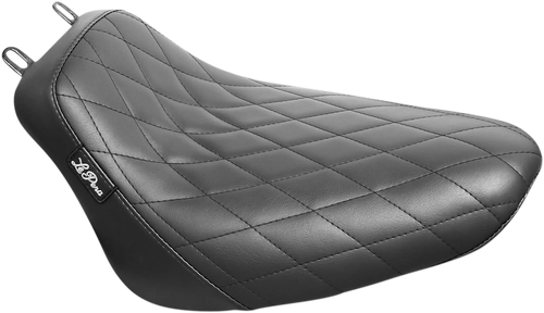 LE PERA LYX-007DM Bare Bones Solo Seat - Diamond Stitch Black Softail '18-'23