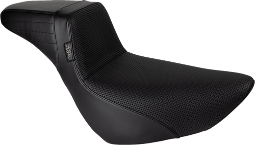 LE PERA LYR-590DLBW Kickflip Daddy Long Legs Low Rider Seat - Basket Weave Black FL/FX '18-'24