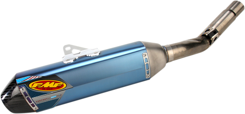 FMF 042286 Factory 4.1 RCT Slip-On Muffler - Blue Anodized Titanium with Carbon Fiber End Cap KX450F