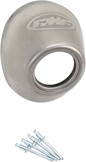 FMF 040634 Replacement Rear Cone Cap - Stainless Steel Straight Cut Powercore 4/Q4