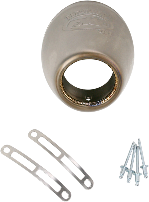 FMF 040637 Replacement Rear Cone Cap - Titanium Factory 4.1