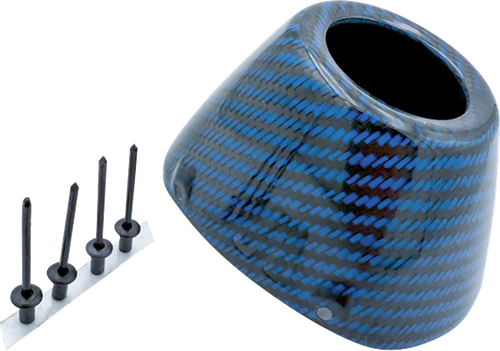 FMF 040694 End Cap Replacement Kit - Carbon RCT External Blue