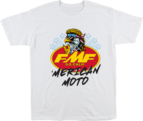 FMF SU26118905-WHT-XL Merican Moto T-Shirt - White XL