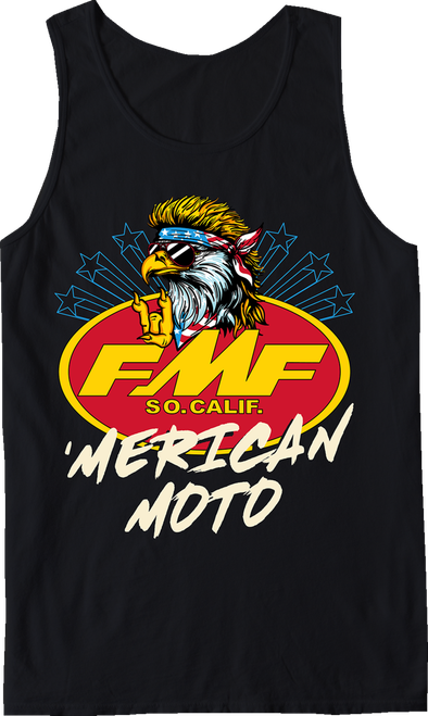 FMF SU26123901-BLK-L Merican Moto Tank Top - Black Large
