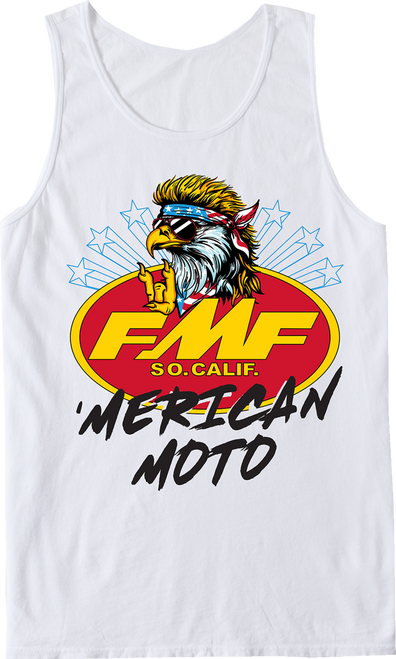 FMF SU26123901-WHT-L Merican Moto Tank Top - White Large