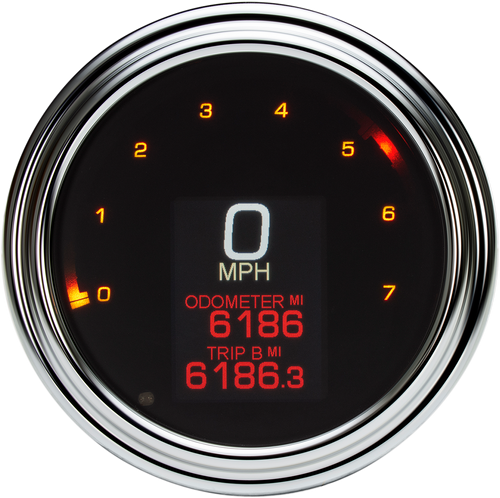 DAKOTA DIGITAL MLX-2000 Tank Speedometer - Chrome Bezel - 4.5" - Harley Davidson '99-'03 - Chrome Bezel 4.5" Harley Davidson '99-'03