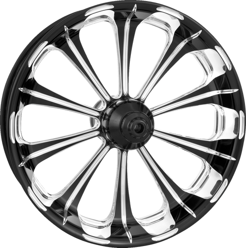 PERFORMANCE MACHINE (PM) 1202-7106P-RELAJ-BMP Revolution Wheel - Revolution Front Dual Disc/without ABS Platinum Cut™ 21x3.5 '14+ FL