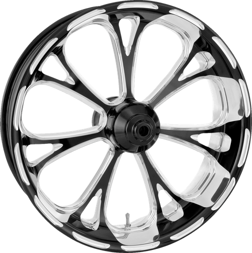 PERFORMANCE MACHINE (PM) 1269-7814P-VIR-BMP One-Piece Aluminum Wheel — Virtue - Virtue Rear Single Disc/with ABS Platinum Cut™ 18x 5.5 '09+ FLT