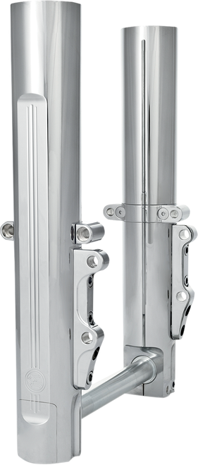 PERFORMANCE MACHINE (PM) 0208-2096-CH Fork Leg Kit — Chrome - Chrome Lower Dual Disc '14-'20 FL
