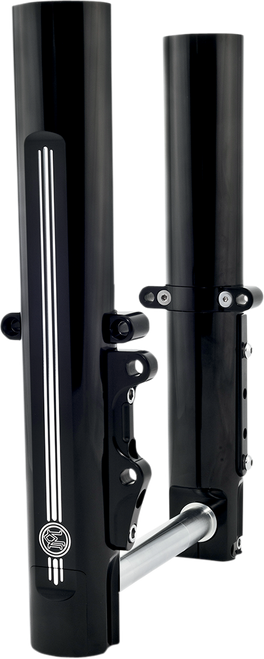PERFORMANCE MACHINE (PM) 0208-2097-BM Fork Leg Kit — Black/Contrast Cut™ - Black Lower Single Disc Contrast Cut '14-'20 FL