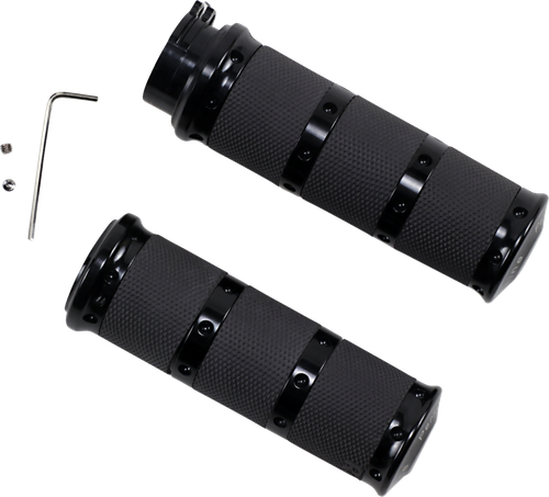 PERFORMANCE MACHINE (PM) 0063-2010-B Contour XL Renthal Wrapped Grips - Cable Black