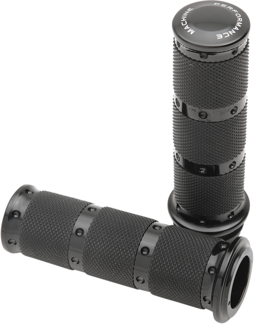 PERFORMANCE MACHINE (PM) 0063-2087-B Contour XLS Renthal Wrapped Grips - TBW Black