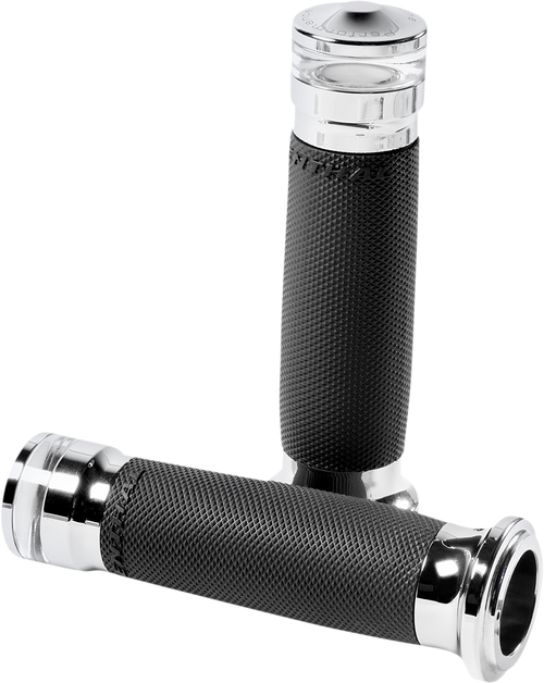 PERFORMANCE MACHINE (PM) 0063-2100M-CH Vision Series Contour LED Turn Signal Grips - TBW Chrome