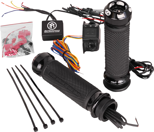PERFORMANCE MACHINE (PM) 0063-2093-BM Apex Heated Grips - TBW Contrast Cut
