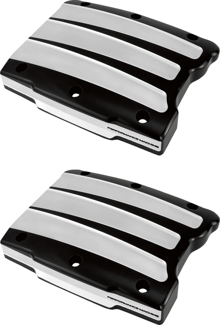 PERFORMANCE MACHINE (PM) 0177-2021-BM Rocker Box Covers - Scalloped Contrast Cut Twin Cam