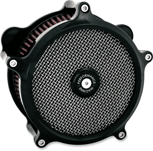 PERFORMANCE MACHINE (PM) 0206-2139-B Super Gas Air Cleaner Kit - Black