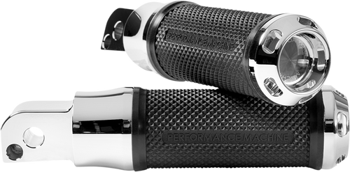 PERFORMANCE MACHINE (PM) 0035-1241M-CH Apex Foot Pegs - M8 Passenger Chrome