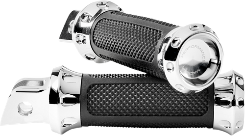 PERFORMANCE MACHINE (PM) 0035-1243M-CH Overdrive Foot Pegs - Driver Chrome FL/FX