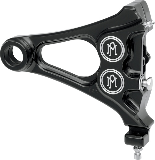 PERFORMANCE MACHINE (PM) 1256-0077-BM Four-Piston Differential-Bore Caliper - Rear Contrast Cut™ 08-17 Softail