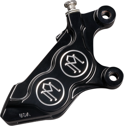PERFORMANCE MACHINE (PM) 0052-2424-BM 4-Piston Caliper - Contrast Cut Right Front