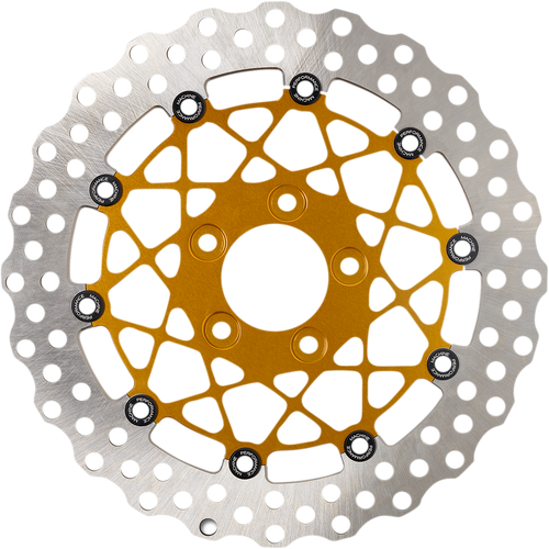 PERFORMANCE MACHINE (PM) 0133-1809S-G Two-Piece Brake Rotor - Front 11.8" Gold