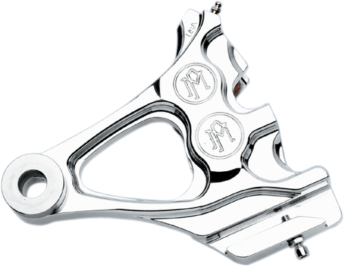 PERFORMANCE MACHINE (PM) 1285-0076-CH Four-Piston Differential-Bore Caliper - Rear Chrome 00-05 Softail