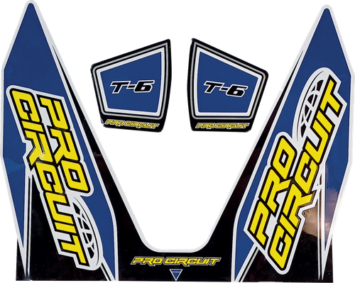 PRO CIRCUIT D22T6-DB T-6 Exhaust Decals - Dark Blue