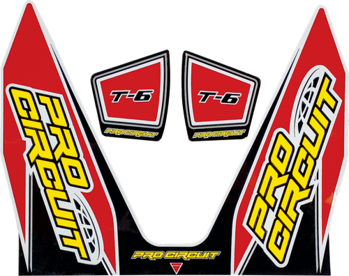 PRO CIRCUIT DC22T6-RED T-6 Exhaust Decals - Red
