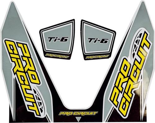 PRO CIRCUIT DC22TI6-GRAY Ti-6 Exhaust Decals - Gray
