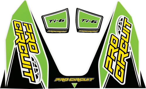 PRO CIRCUIT DC22TI6-GRN Ti-6 Exhaust Decals - Green